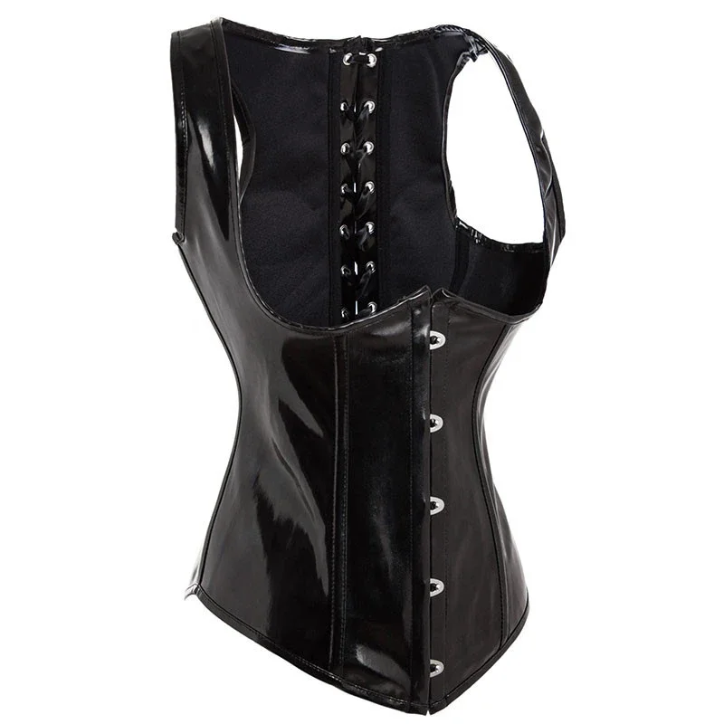 Siyah PU deri korse gotik Stea - Corset Waist Cinch incelemesi ve fiyatı