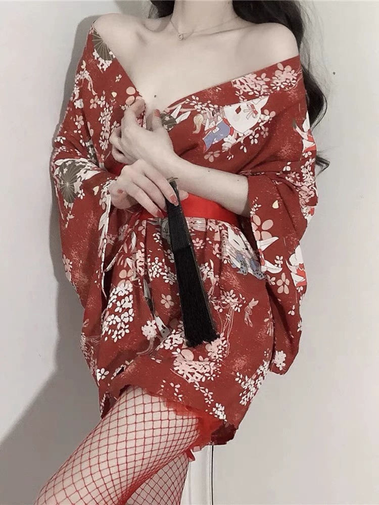 Seks japon kimono seksi pijama - Robe Silk Women incelemesi ve fiyatı